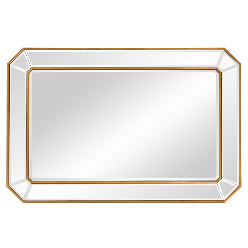 Gold Leaf Rectangle Accent Mirror