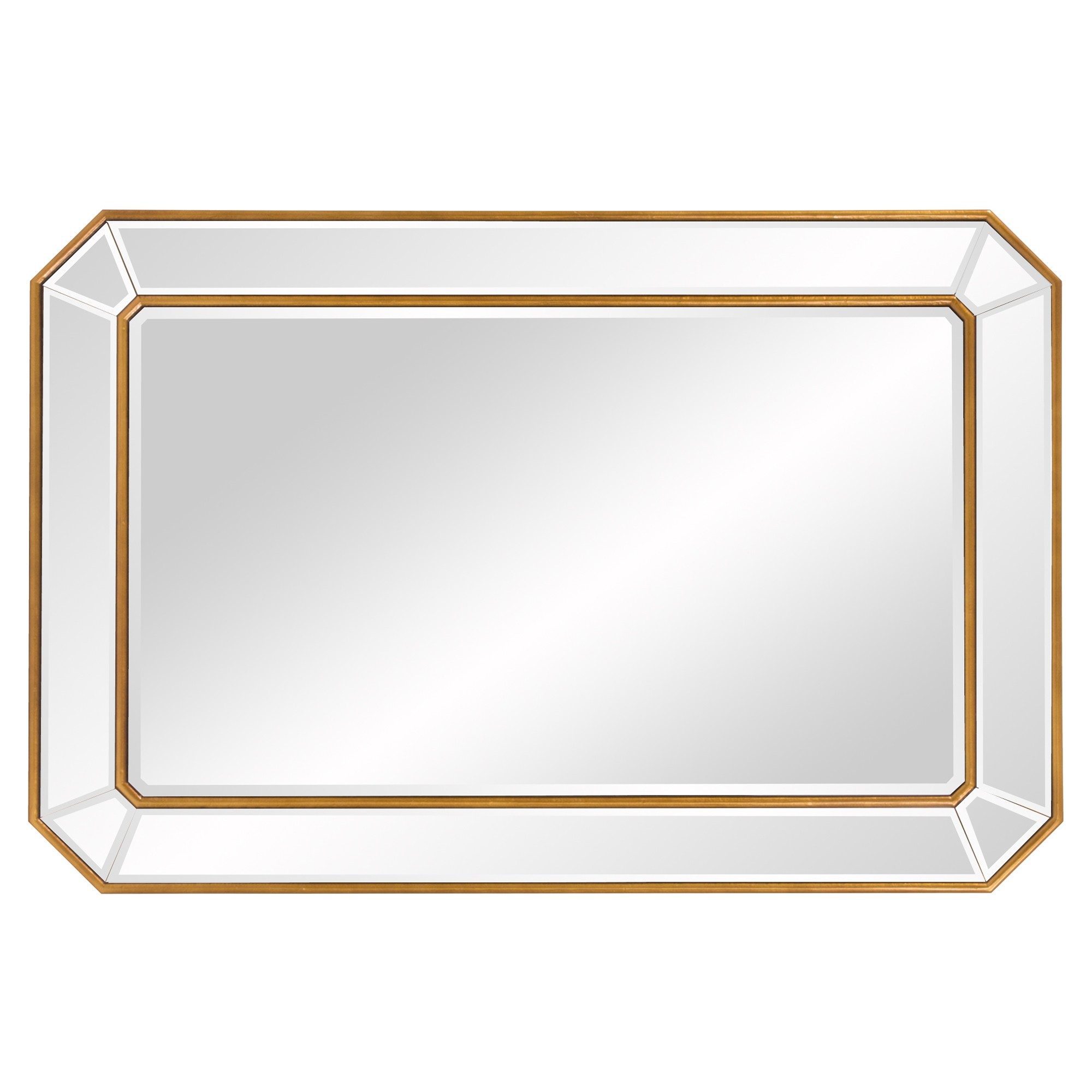 Gold Leaf Rectangle Accent Mirror