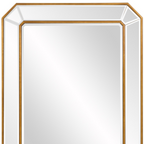 Gold Leaf Rectangle Accent Mirror