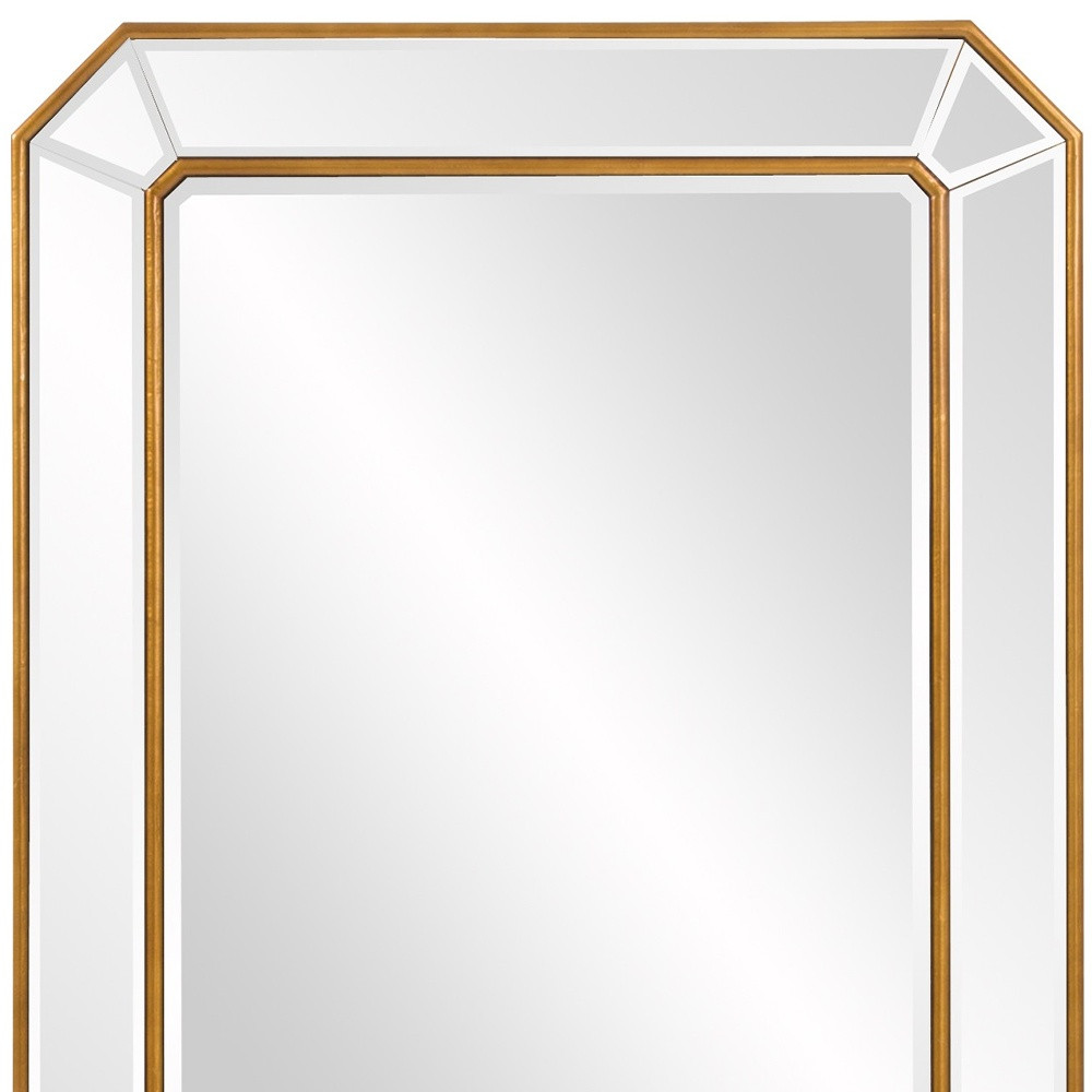 Gold Leaf Rectangle Accent Mirror