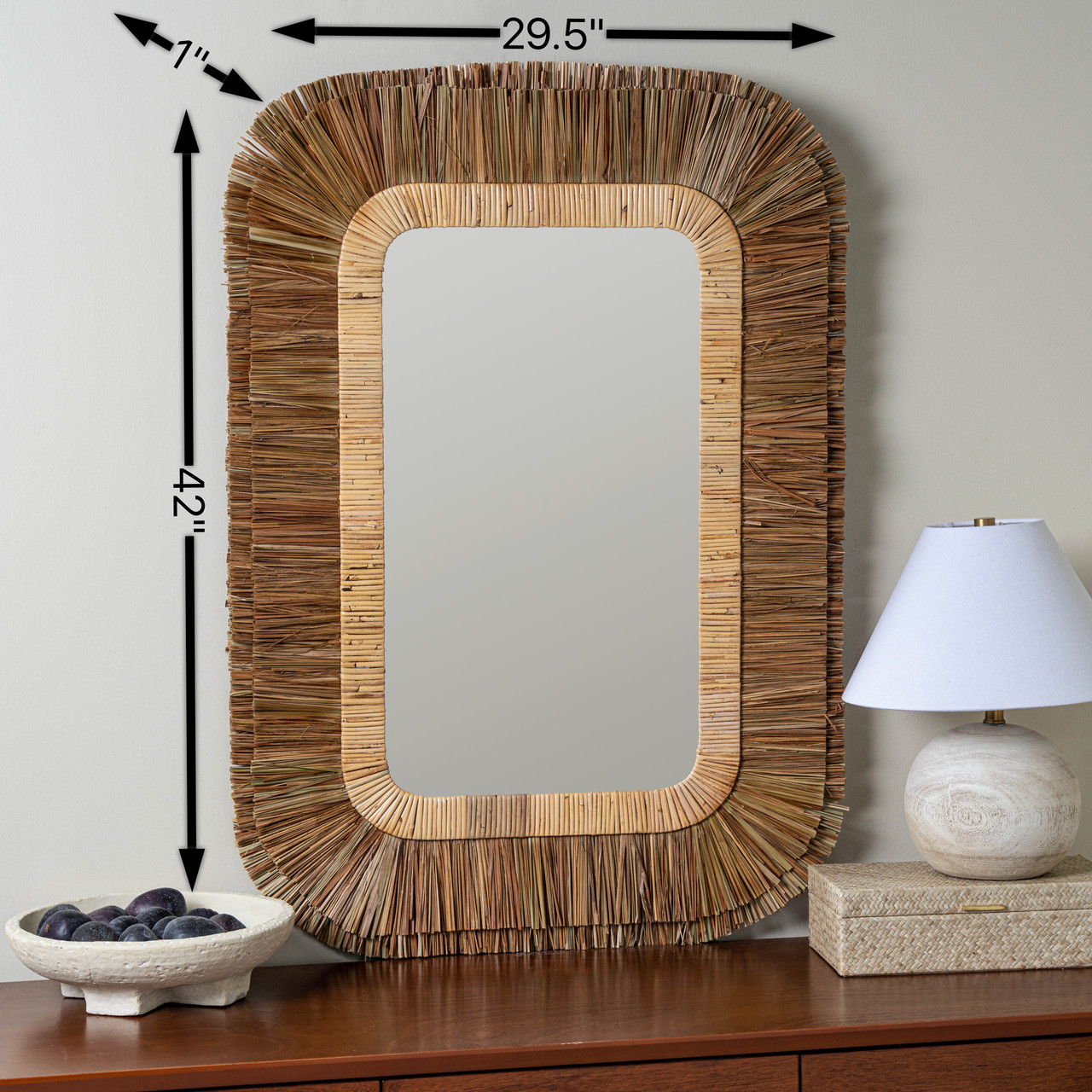 Cabo Rattan Mirror