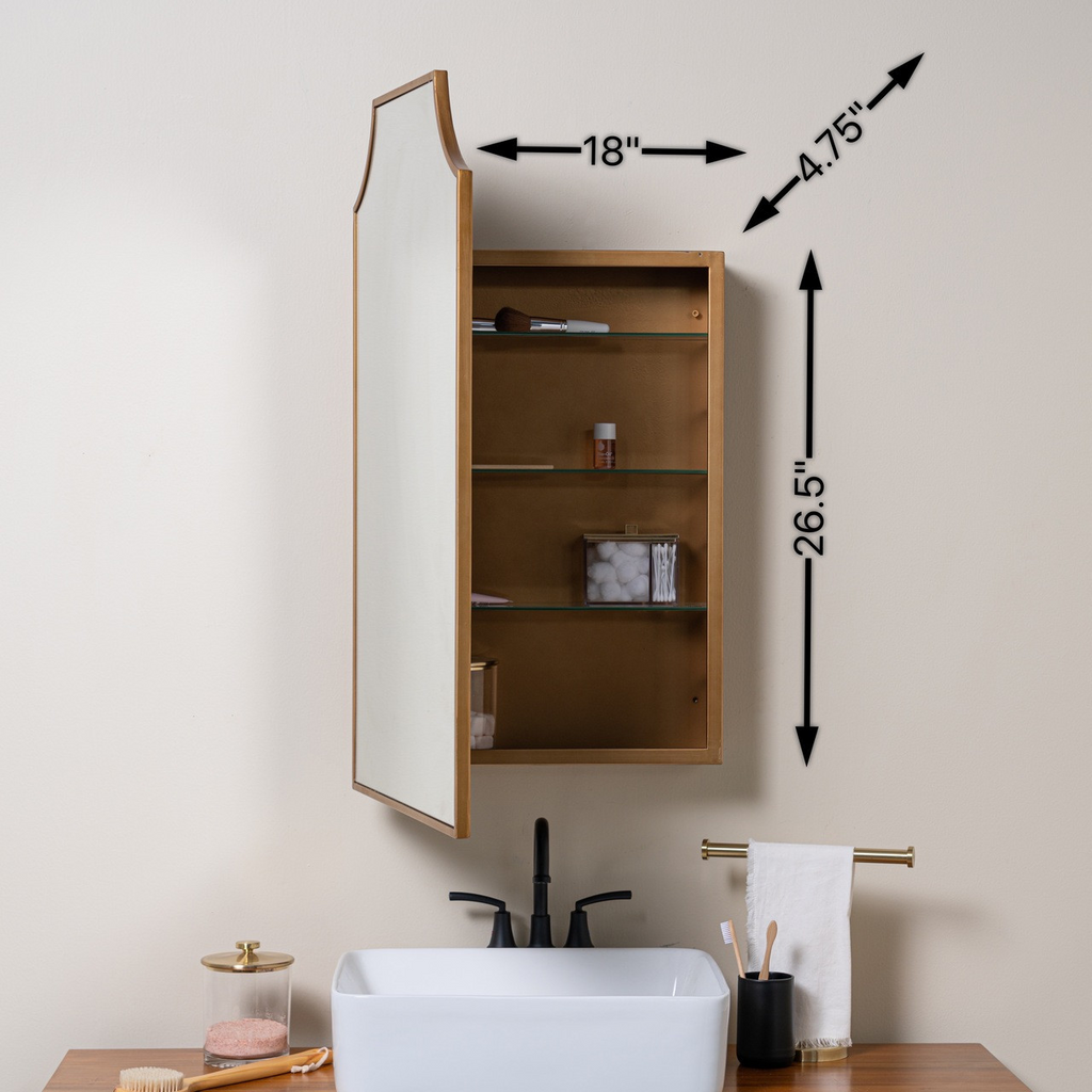 Jazmine Medicine Cabinet - Surface or Recess Mount