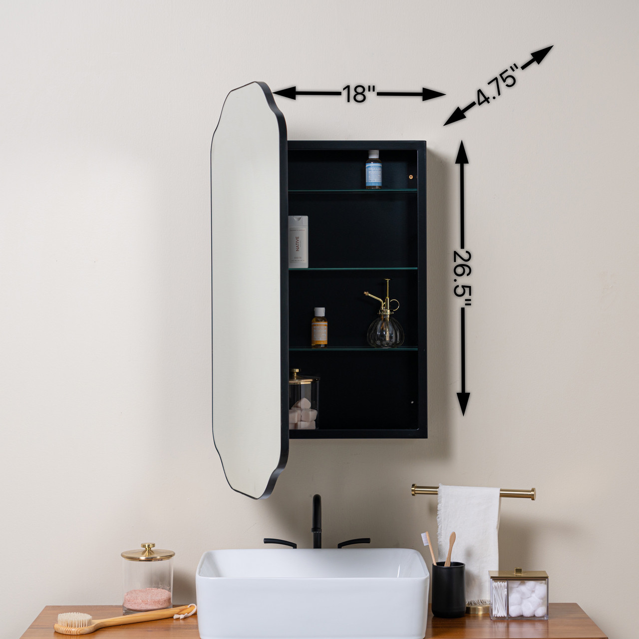 Bella Medicine Cabinet - Surface or Recess Mount