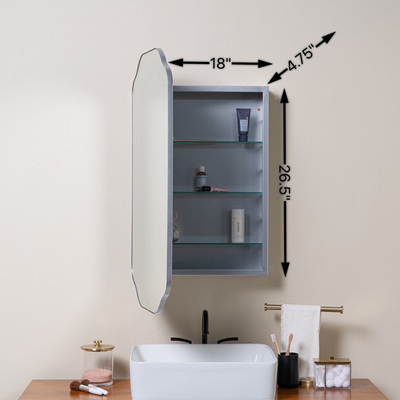 Bella Medicine Cabinet - Surface or Recess Mount