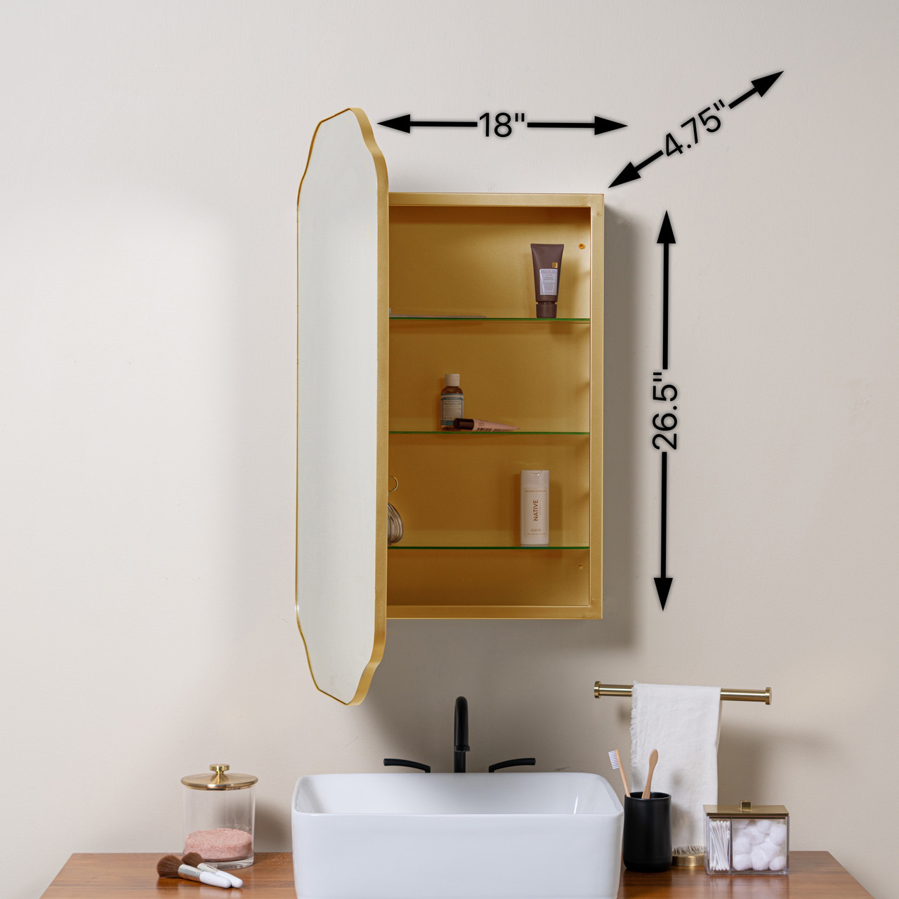 Bella Medicine Cabinet - Surface or Recess Mount