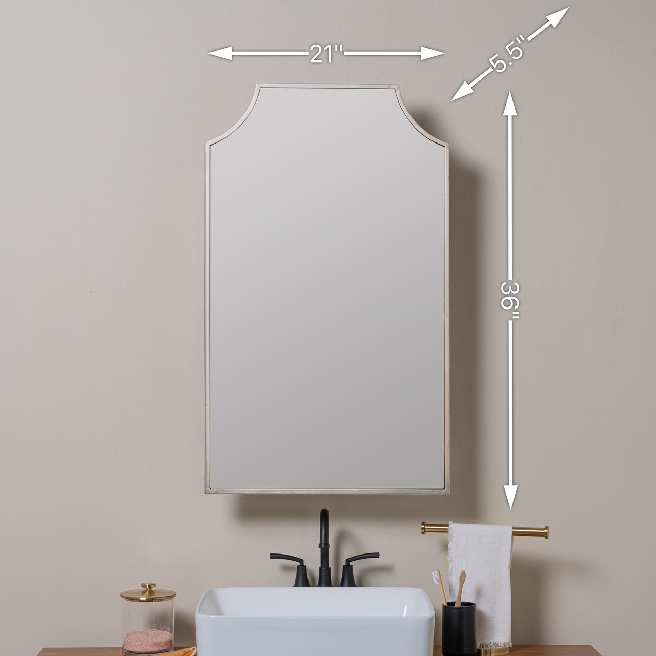 Jazmine Medicine Cabinet - Surface or Recess Mount