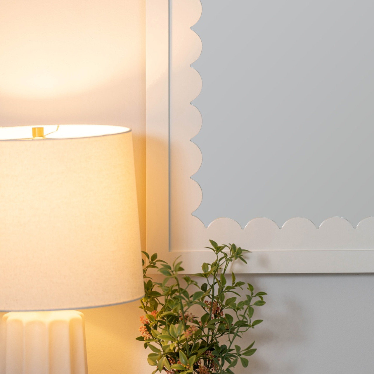 Gigi White Wall Mirror