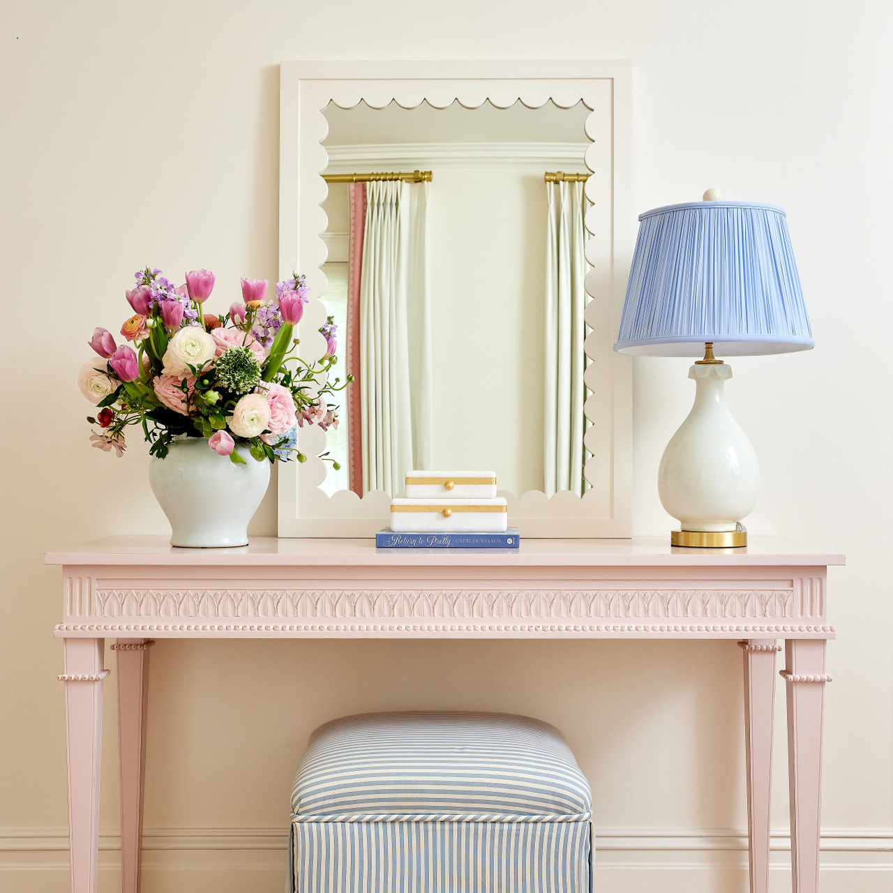 Gigi White Wall Mirror