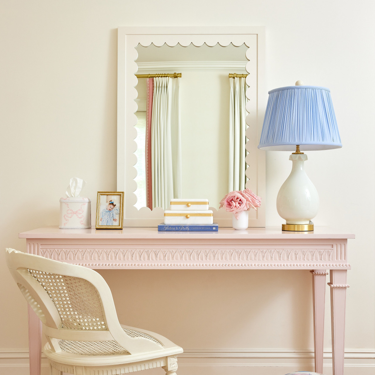 Gigi White Wall Mirror