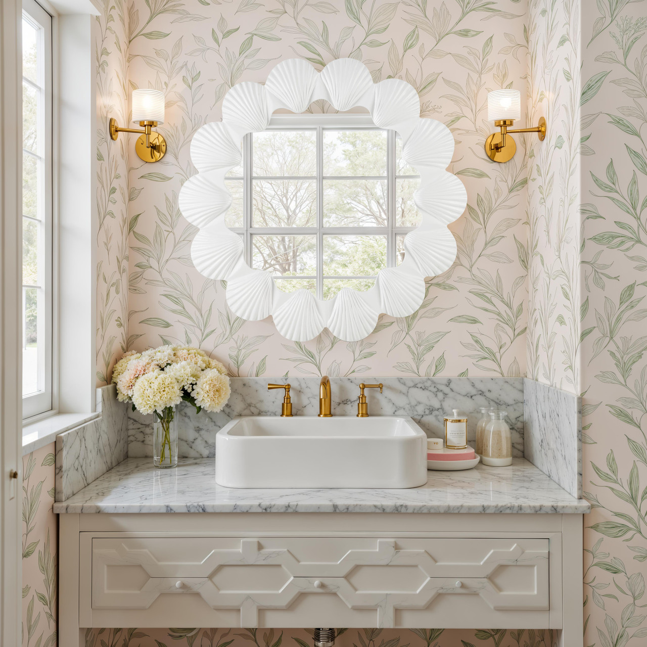 Coastal Glam Wall Mirror