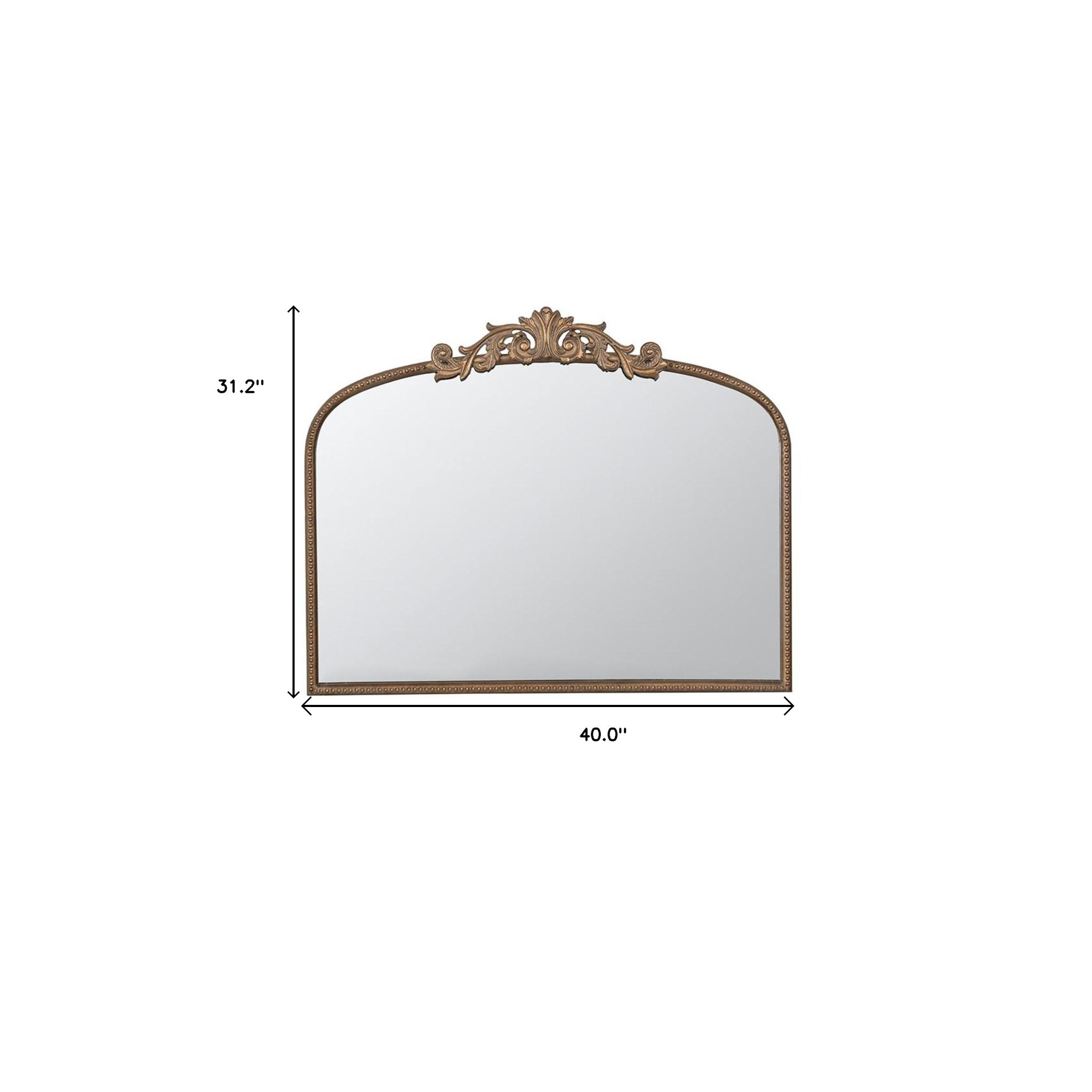Gold Arch Ornate Accent Mirror