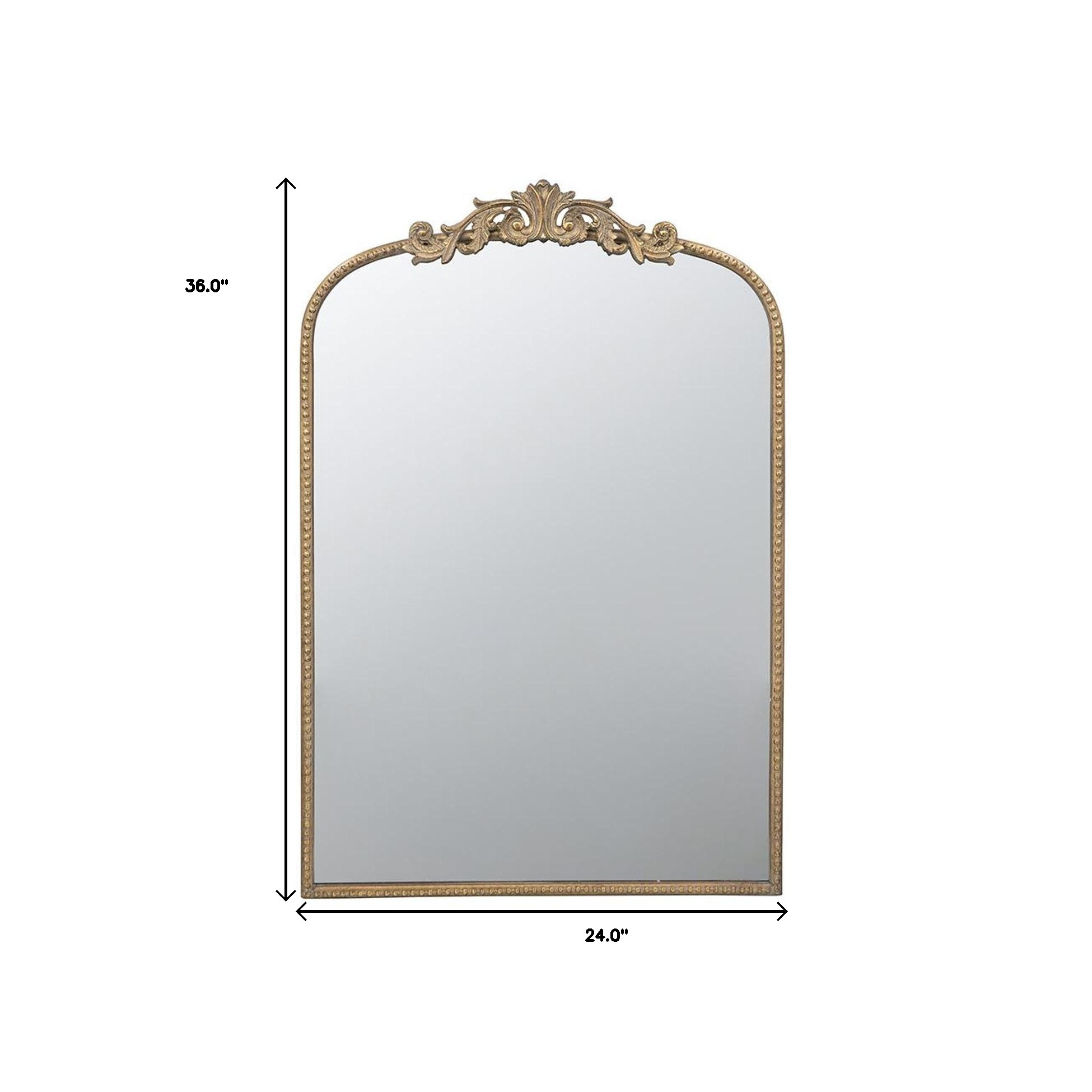 Gold Arch Ornate Accent Mirror