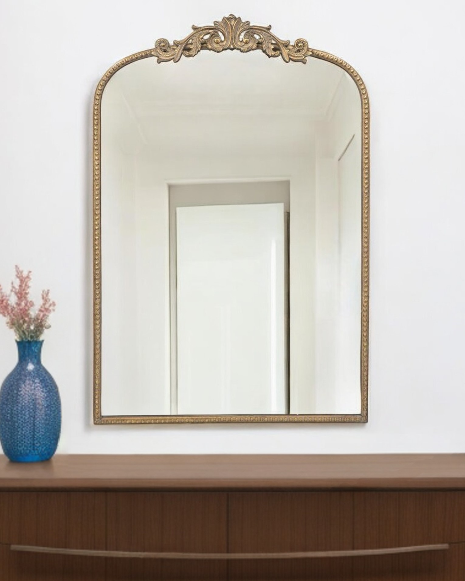 Gold Arch Ornate Accent Mirror