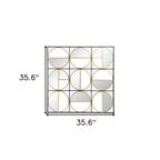 Black & Gold Square Iron Accent Mirror
