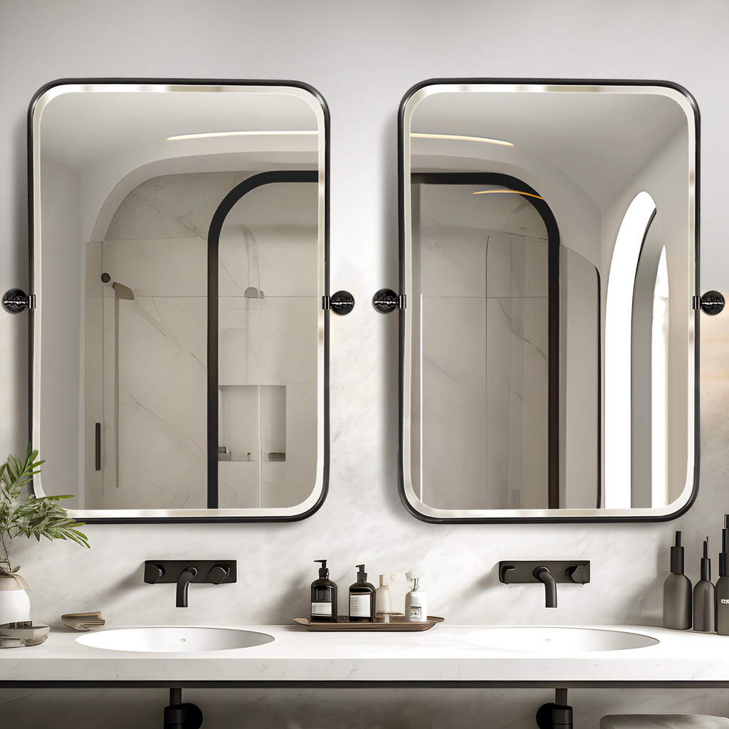 Regal Vanity Mirror - Black/Silver