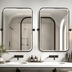 Regal Vanity Mirror - Black/Silver