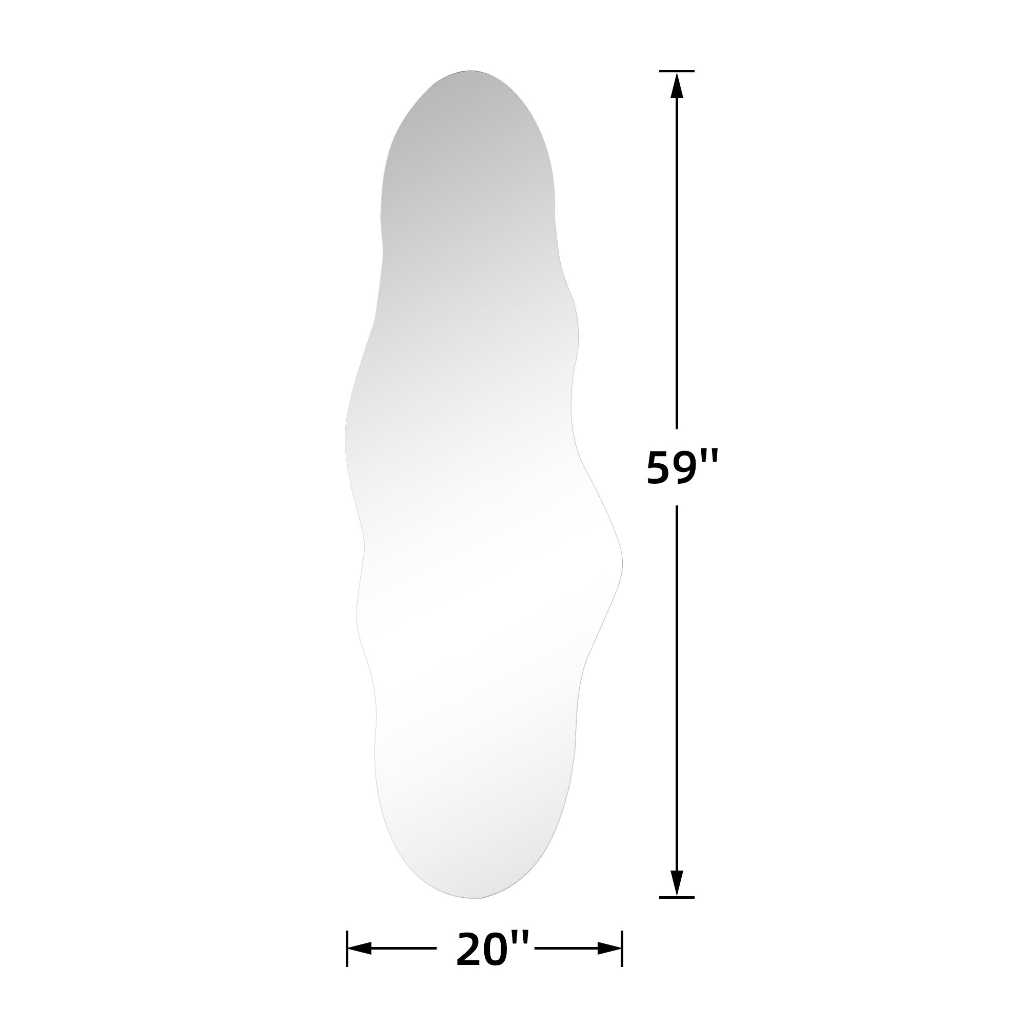 Abstracta Irregular Shaped Wall Mirror