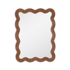 Mocca Wavy Wood Mirror