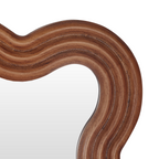 Mocca Wavy Wood Mirror
