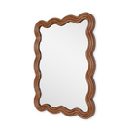 Mocca Wavy Wood Mirror
