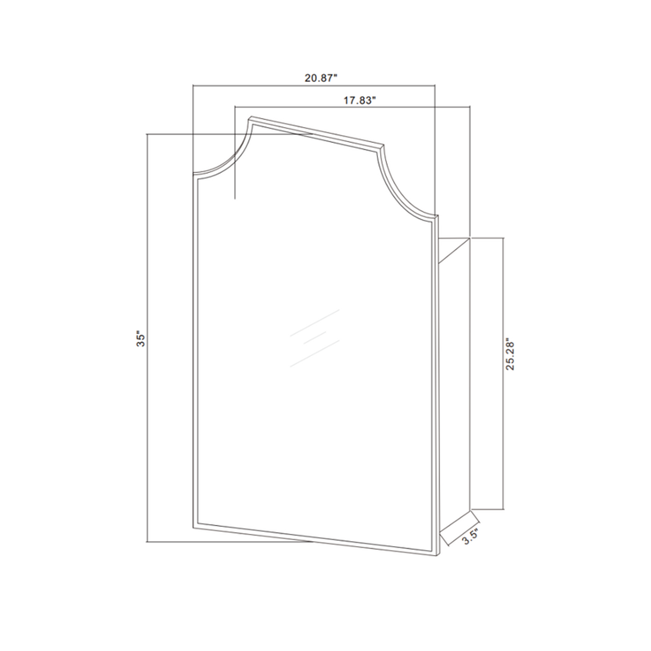 Jazmine Medicine Cabinet - Surface or Recess Mount